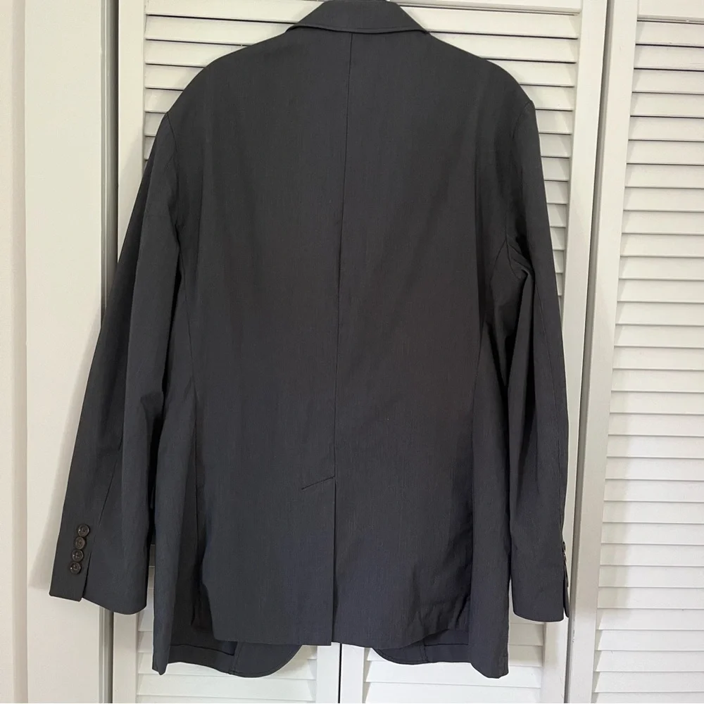 J Crew Black Label Blazer Sz Medium Cotton Gray